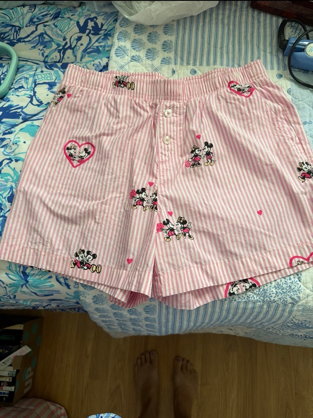 Disney x Lilly Pulitzer Mickey pajama shorts